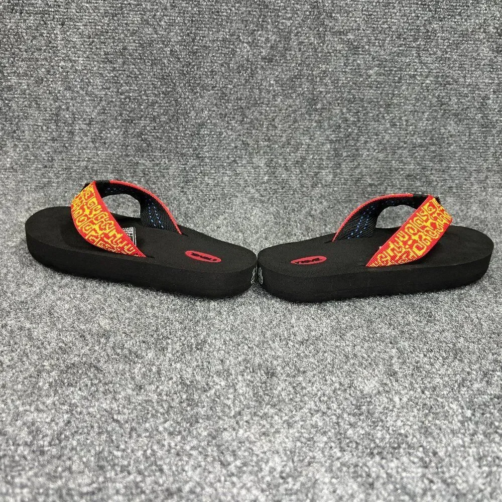 Teva Sandals Women's‎ 6 Red Vintage Toe Post Platform Beach Athletic Flip Flops